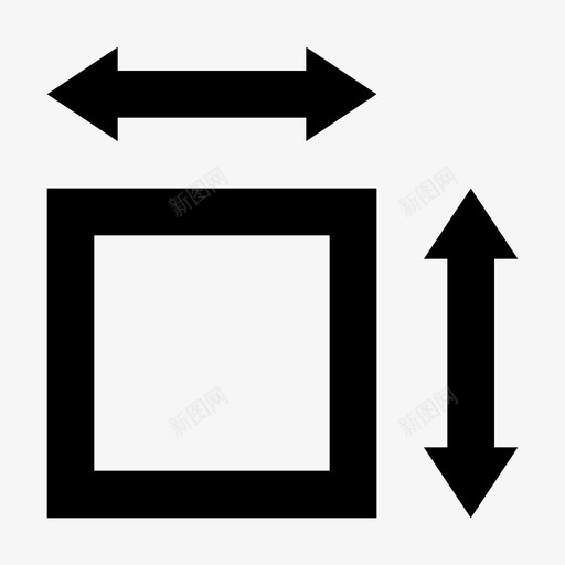 正方形宽度缩放比例图标svg_新图网 https://ixintu.com 宽度 尺寸 控件和导航箭头材质设计图标 方形测量 正方形 测量 深度 缩放比例 计算机图形 调整正方形大小 长度