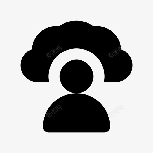 云用户云数据技术材质图标svg_新图网 https://ixintu.com 云数据技术材质图标 云用户