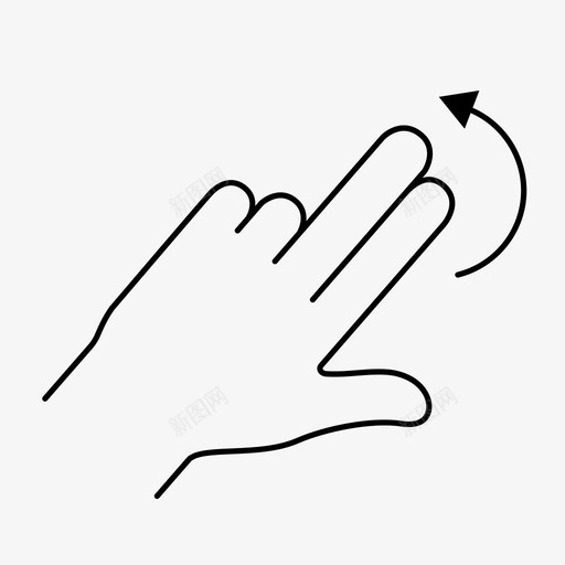 两个手指旋转旋转触摸图标svg_新图网 https://ixintu.com 两个手指旋转 单击 向上 向下 向左 手势1 旋转 界面 移动 触摸