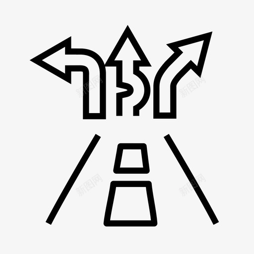 方向交通三向图标svg_新图网 https://ixintu.com 三向 上下 交通 位置 指引 方位 方向 物流 路径 路标 路线