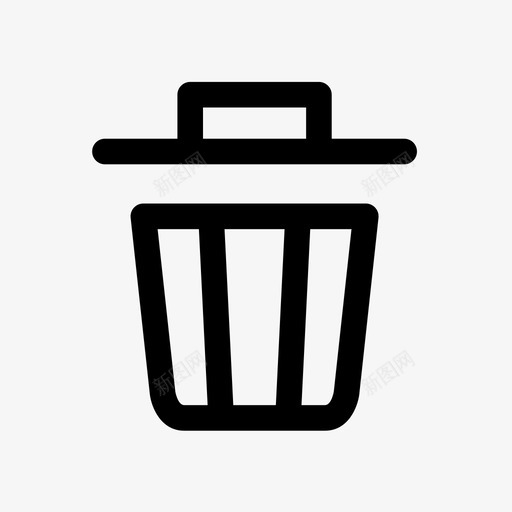 垃圾桶展示件材料图标svg_新图网 https://ixintu.com 删除 垃圾 垃圾桶 垃圾箱 展示件 文章 材料 物品 空 笔划通用