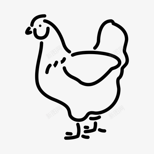 鸡肉肉材料图标svg_新图网 https://ixintu.com 农场 动物 展品 材料 母鸡 物品 羽毛 肉 食物 鸡肉