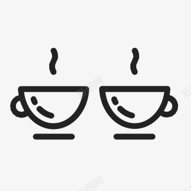 双浓咖啡马克杯早上图标图标