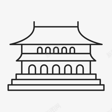 太和殿建筑中国图标图标