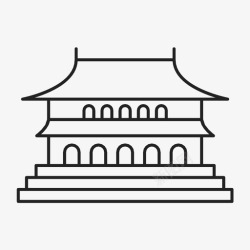 皇家婚礼太和殿建筑中国图标高清图片