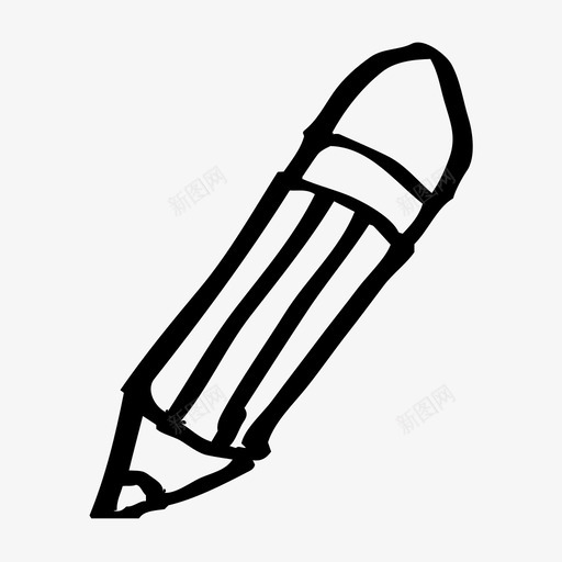 铅笔儿童绘画图标svg_新图网 https://ixintu.com 书写 儿童 儿童动画图标 工具 引导 素描 绘画 编辑 铅笔