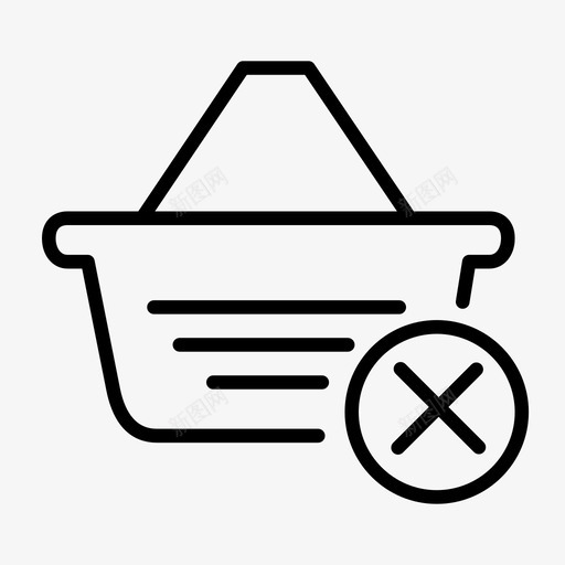 购物篮取消超市小图标svg_新图网 https://ixintu.com 人 删除项目 取消购买 在线 小 思考 购买 购物篮取消 购物车 超市