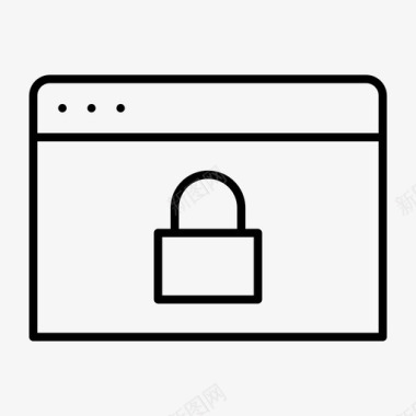 锁浏览器网络浏览器安全图标图标