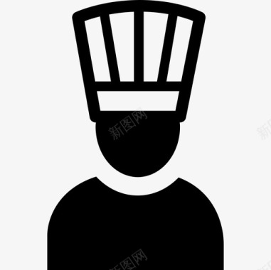 戴帽子的厨师人厨房图标图标