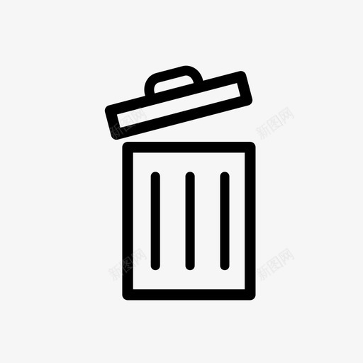 垃圾桶废纸篓取出图标svg_新图网 https://ixintu.com 删除 取出 回收站 垃圾桶 废纸篓 跳过