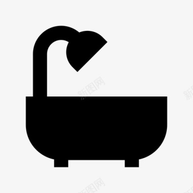 浴缸家具材质图标图标