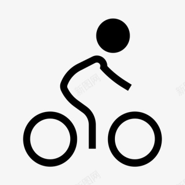 自行车两轮车运动人图标图标