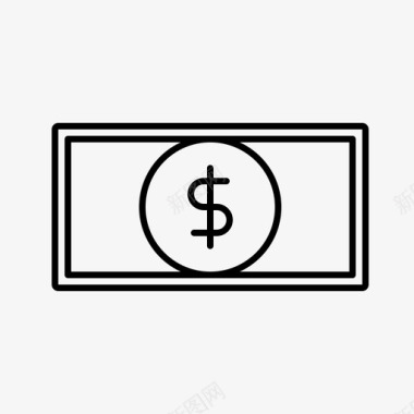 美元钞票美分图标图标
