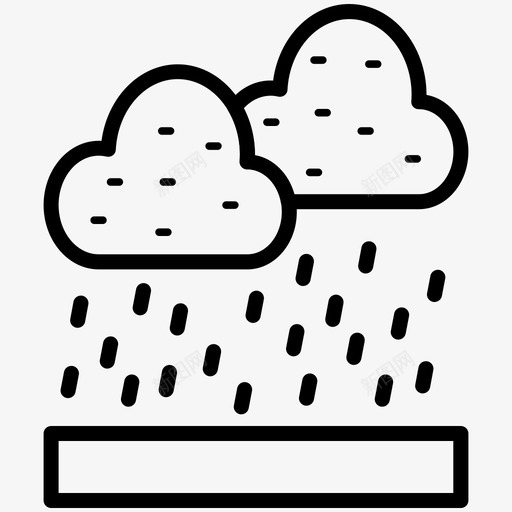 雨自然公园图标svg_新图网 https://ixintu.com 公园 树木插图图标 植物 自然 雨