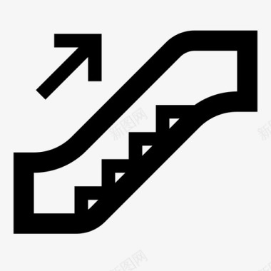 自动扶梯上升跳动擦伤图标图标