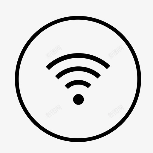 wifi圆形网络图标svg_新图网 https://ixintu.com wifi 圆形网络图标