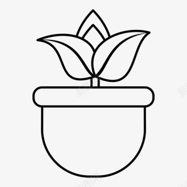 盆栽植物植物自然图标图标