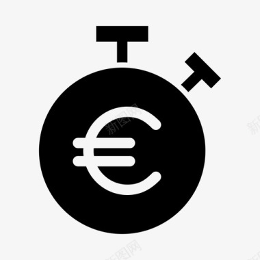 欧元秒表寻求欧元筹款欧元图标图标