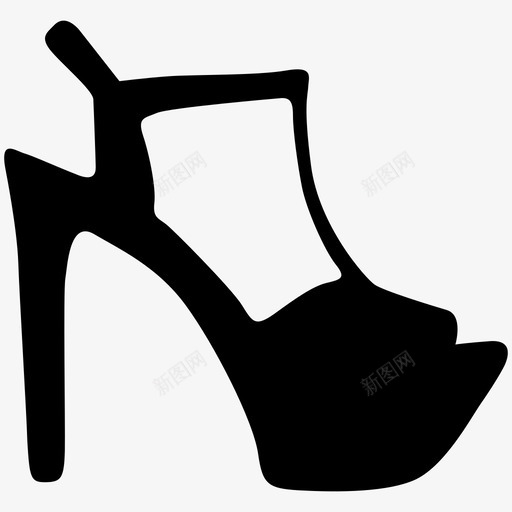t带鞋跟鞋型图标svg_新图网 https://ixintu.com t带鞋跟 鞋型