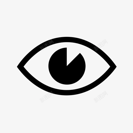 眼睛观察者看见图标svg_新图网 https://ixintu.com 光学 看 看见 眼睛 睁眼 瞳孔 能见度 虹膜 观察者