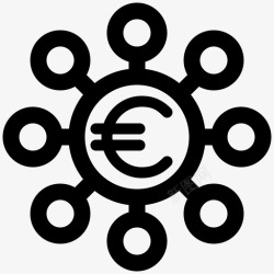 智能手机行业欧元众筹智能手机爆发图标高清图片