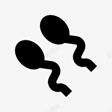 精子医疗和健康材料图标图标