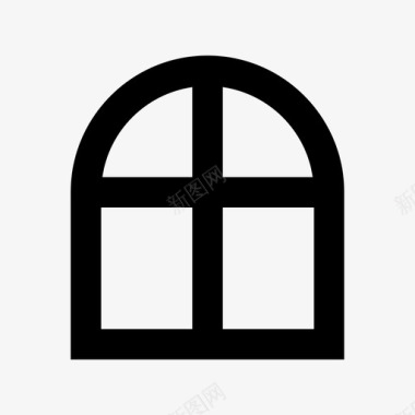 窗剖面窗格图标图标