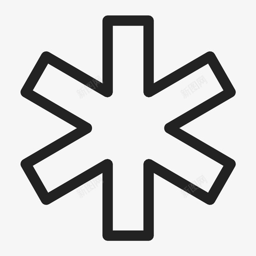 星号十字标记图标svg_新图网 https://ixintu.com 创意 十字 星号 星星 标点符号 标记 符号 雪花