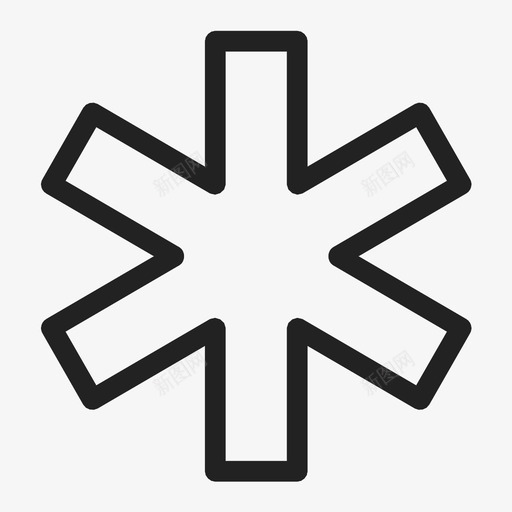 星号十字标记图标svg_新图网 https://ixintu.com 创意 十字 星号 星星 标点符号 标记 符号 雪花