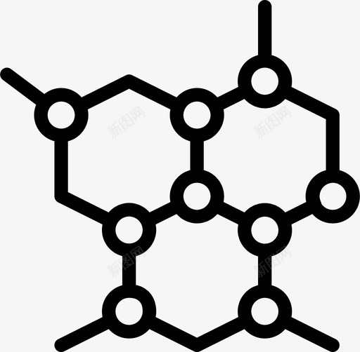 分子单键分子键图标svg_新图网 https://ixintu.com 三环 六角形 分子 分子键 单键 原子 实验室 知识 研究 科学 粉碎图标科学大纲