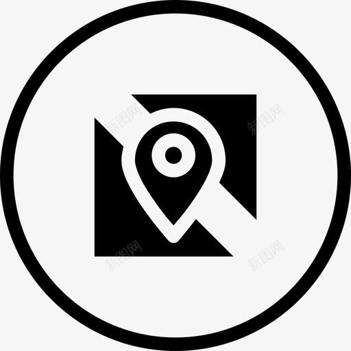 地图位置gps图标svg_新图网 https://ixintu.com gps pin 位置 地图 定位 定点 导航 方向 用户需要圆形实体