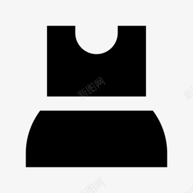 女装服装材料固体图标图标