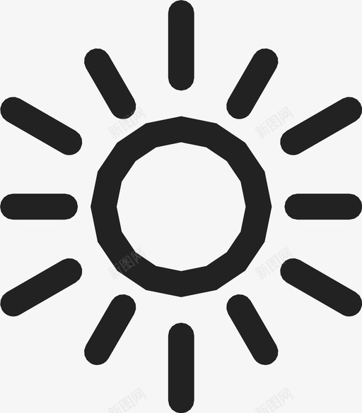 太阳天气悸动图标svg_新图网 https://ixintu.com 大气 天气 天气预报 太阳 悸动 振荡 浪涌 溪流 爆发 预报