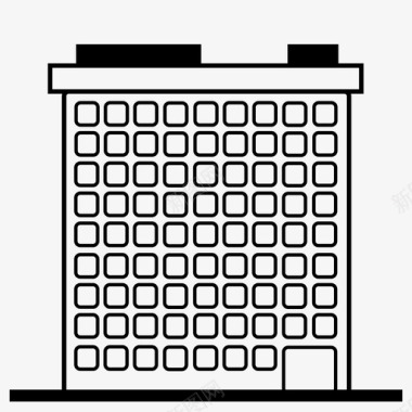 办公楼桩小屋图标图标