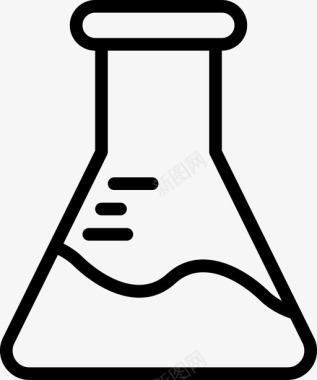 erlenmeyer烧瓶smashicons科学概要图标图标