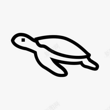 海龟海洋生物动物图标图标