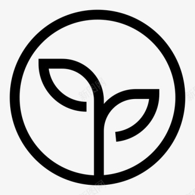 叶生态花园图标图标