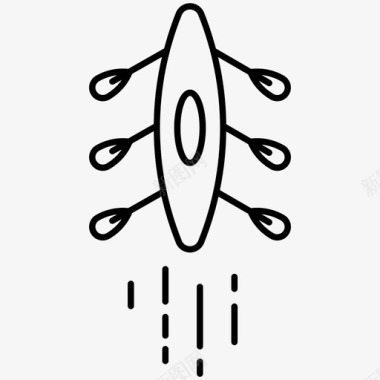 舵手溪流运动图标图标