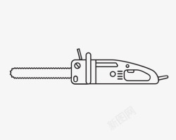 电动链锯电动链锯电动工具图标高清图片