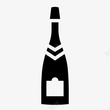 香槟酒精瓶子图标图标