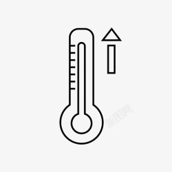 无线温度计温度计跳动热图标高清图片