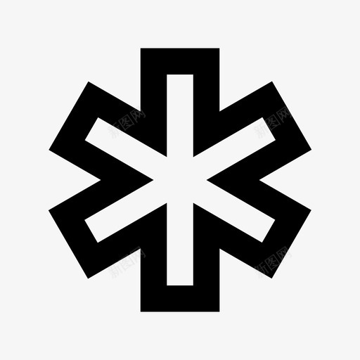 生命之星裂缝医学符号图标svg_新图网 https://ixintu.com 互联网 医学之星 医学符号 医疗保健 医疗和健康材料图标 医疗急救 放牧 生命之星 纹章 裂缝 震颤