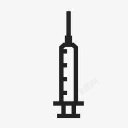 注射器柱塞注射器治疗药物图标高清图片