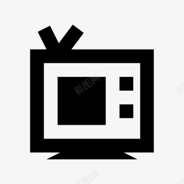 电视电子和设备材料图标图标