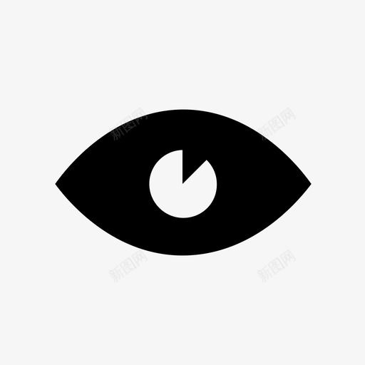 眼睛查看密码流图标svg_新图网 https://ixintu.com 可见性 徽章 查看密码 标记 流 眼睛 睁眼 脉冲 通信
