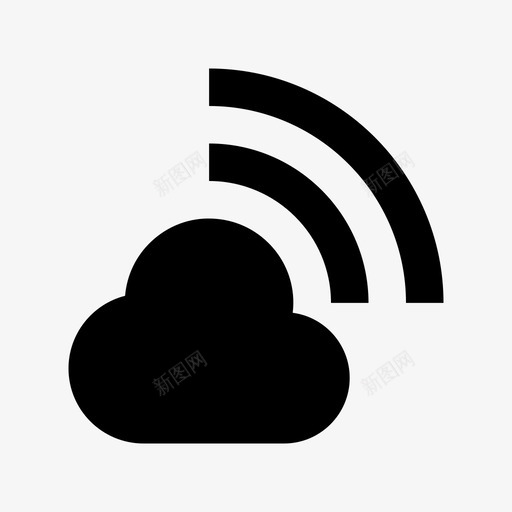 wifi云互联网网络和通信图标svg_新图网 https://ixintu.com wifi云 互联网 网络和通信