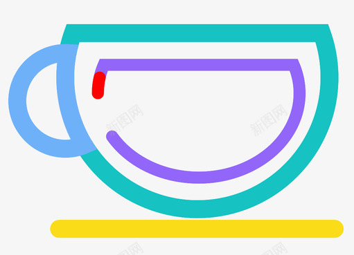 咖啡智能手机午餐图标图标