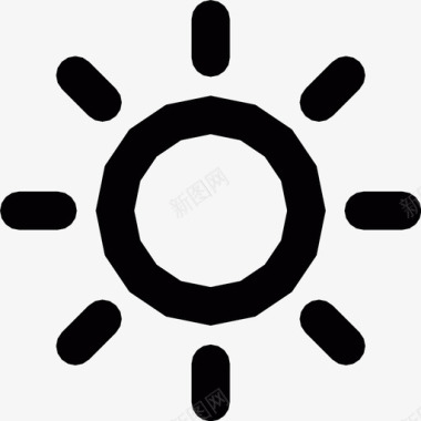 太阳天气预报修剪图标图标