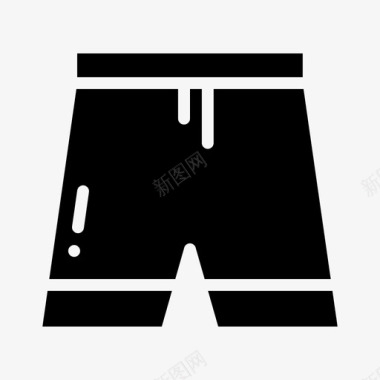 短裤运动跑步图标图标