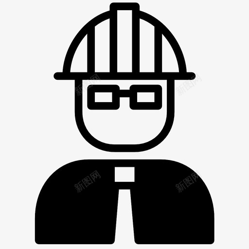 工程师结构项目图标svg_新图网 https://ixintu.com 员工 安全帽 工人 工程 工程师 建筑工人 数学 施工 眼镜 结构 项目